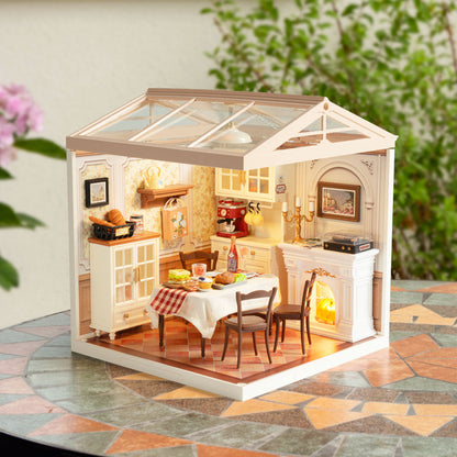 Rolife Warm Dining Room Plastic DIY Miniature House DW015B