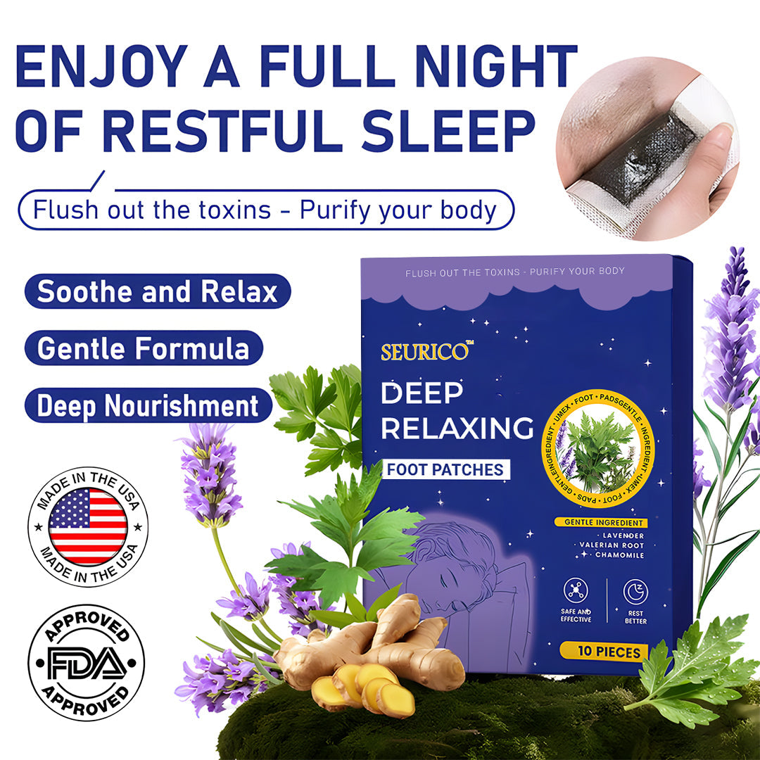 Seurico™ Deep Relaxing Foot Patches  – Soothe Tired Feet, Relieve Stress, Promote Relaxation & Better Sleep