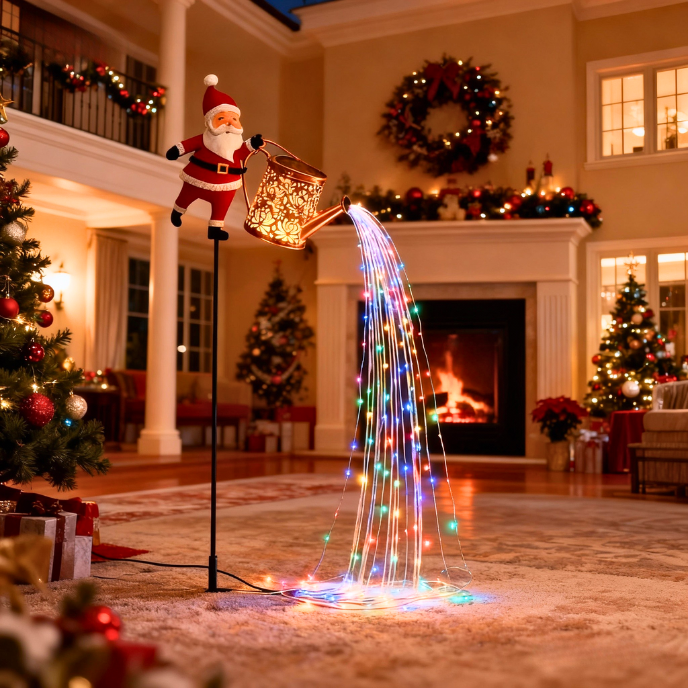 🎄 Christmas Flash Sale 🎅 49% OFF ✨Solar-Powered Santa Claus Garden Stake Kettle Light