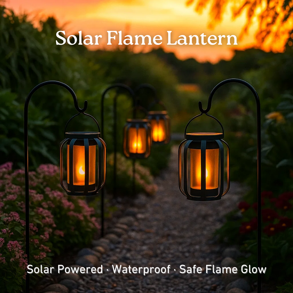 Kaliiqo™ Solar-Powered Flame Flicker Camping Lantern