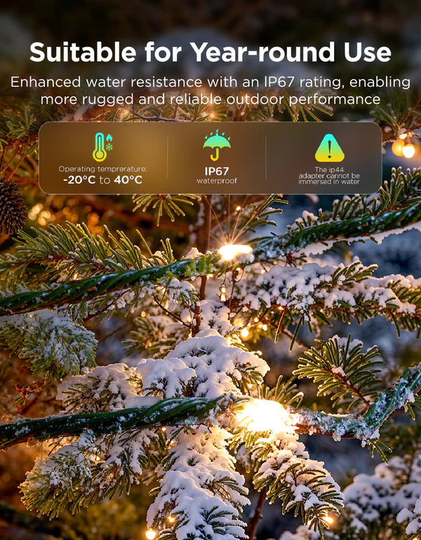 🎄Christmas Sale - 57% OFF🎁🎄 Waterproof Remote Control Star Fairy Lights⭐ Perfect for Christmas & Home Decor