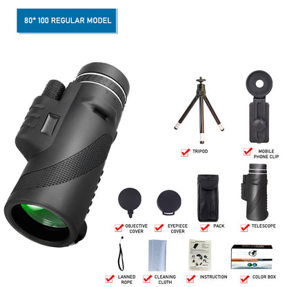 🔥High-Power 80x100 Monocular | Compact, Clear & Long-Distance Viewing