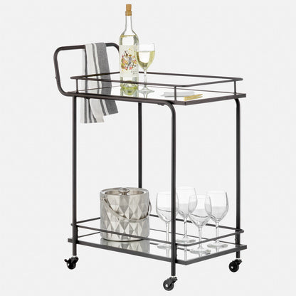 2-Tier Metal Bar Cart