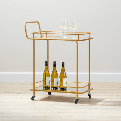 2-Tier Metal Bar Cart