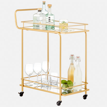 2-Tier Metal Bar Cart