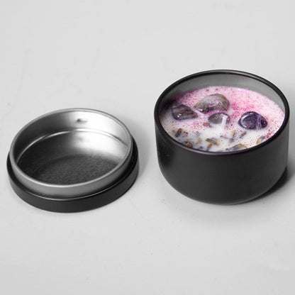 Handmade Natural Amethyst Candle with Lavandula Essence| The Ideal Ally for 128 Hz Healing
