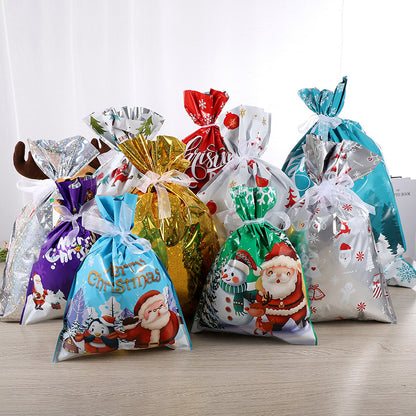 🎁 Christmas Drawstring Gift Bags🎄 — Assorted Sizes for Easy Holiday Wrapping