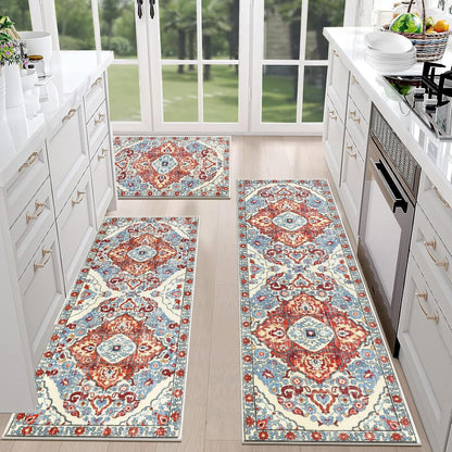 💖💖Boho Washable Kitchen Rugs Sets of 3 - Non Slip Kitchen Rugs