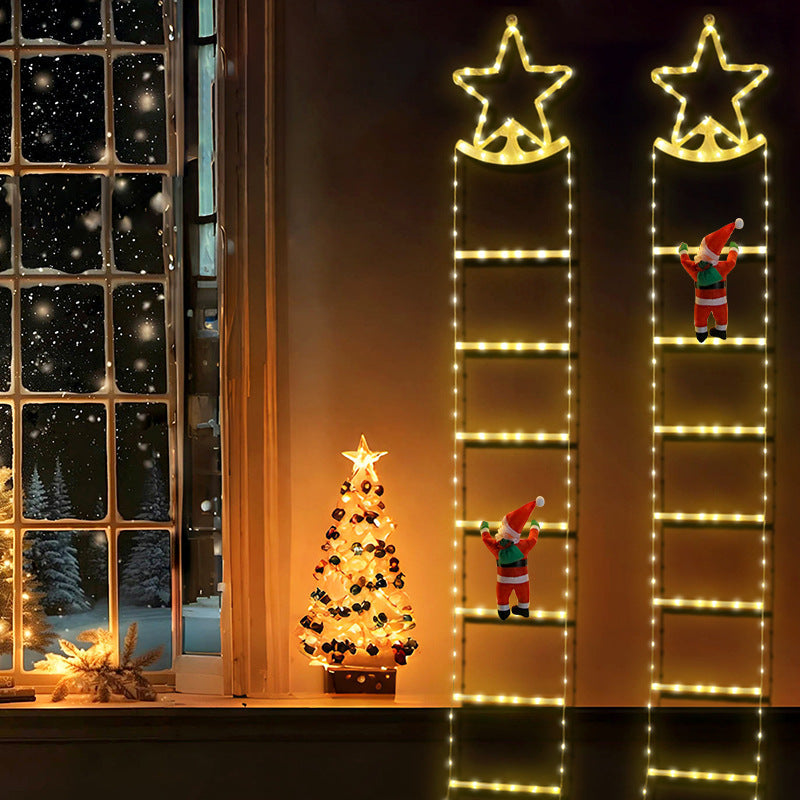 🎅Christmas Flash Deal 🎁 65% OFF ✨ Christmas Decorative Ladder Lights – 4-in-1 Glowing Ladder That Shines Bright!