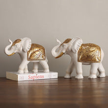 Elephant Resin Craft Figurine for Rustic Living Room TV Cabinet