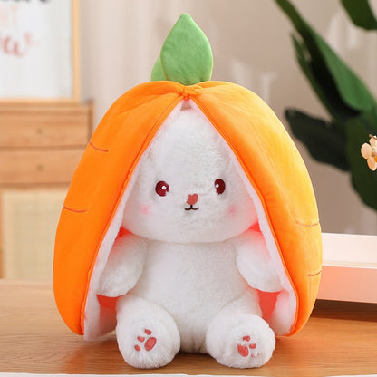 🥕Transforming Bunny – Strawberry & Carrot Dual-Form Plush Toy