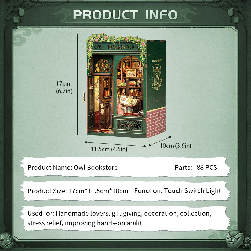 DIY Book Nook Kit | Owl Bookstore