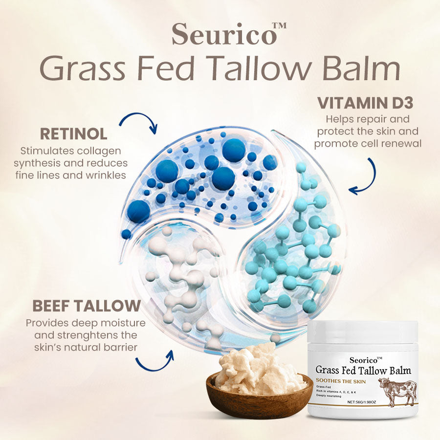 🤍Seurico™ Grass Fed Tallow Balm - 100% Natural Solution for Radiant Skin