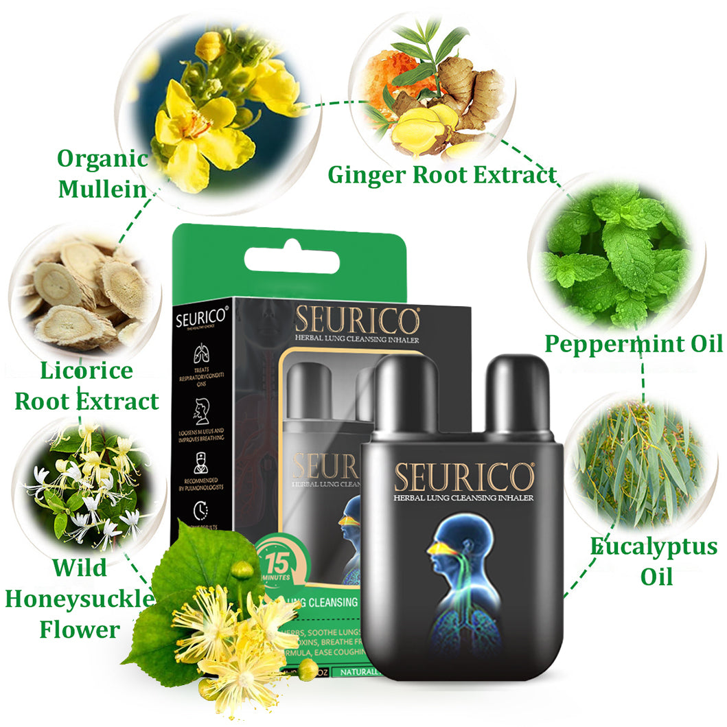 💜✅Official Store Seurico™  herbal lung cleansing inhaler 👨‍⚕️FDA Certification(💝 Cough, wheezing, shortness of breath, sputum, stuffy nose, bronchitis, bronchitis, allergy symptoms, lung discomfort💝)