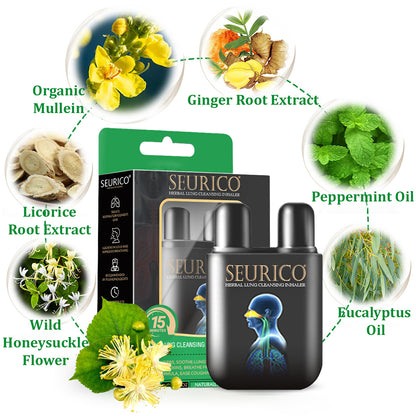 💜✅Official Store Seurico™  herbal lung cleansing inhaler 👨‍⚕️FDA Certification(💝 Cough, wheezing, shortness of breath, sputum, stuffy nose, bronchitis, bronchitis, allergy symptoms, lung discomfort💝)