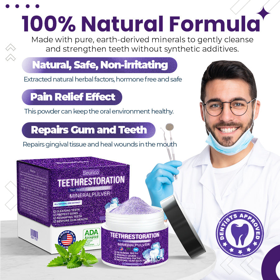 Seurico™ Natural Mineral Tooth Powder 🧑🏽‍⚕️TGA-Certified