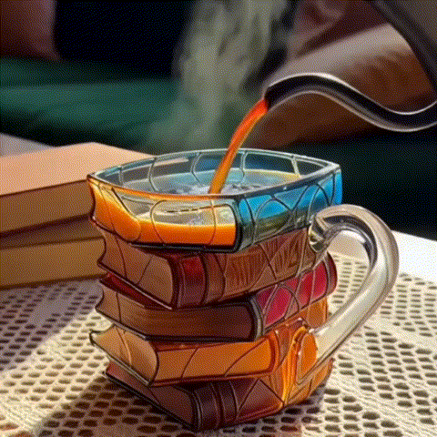 Handmade 3D Reading Happiness Mug - Original