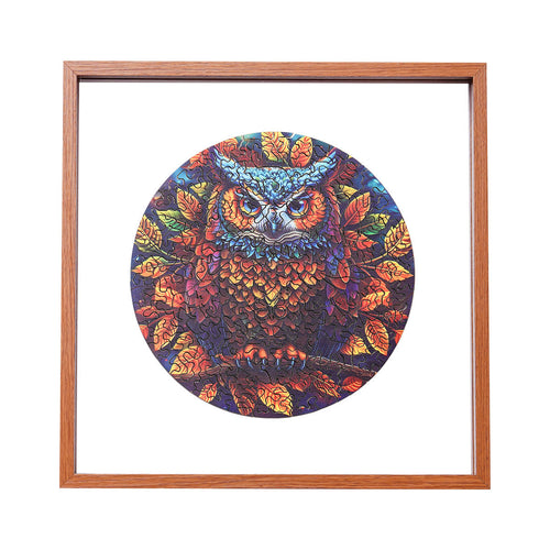 ROBOTIME Moonlight Owl Wooden Jigsaw Puzzle with Frame