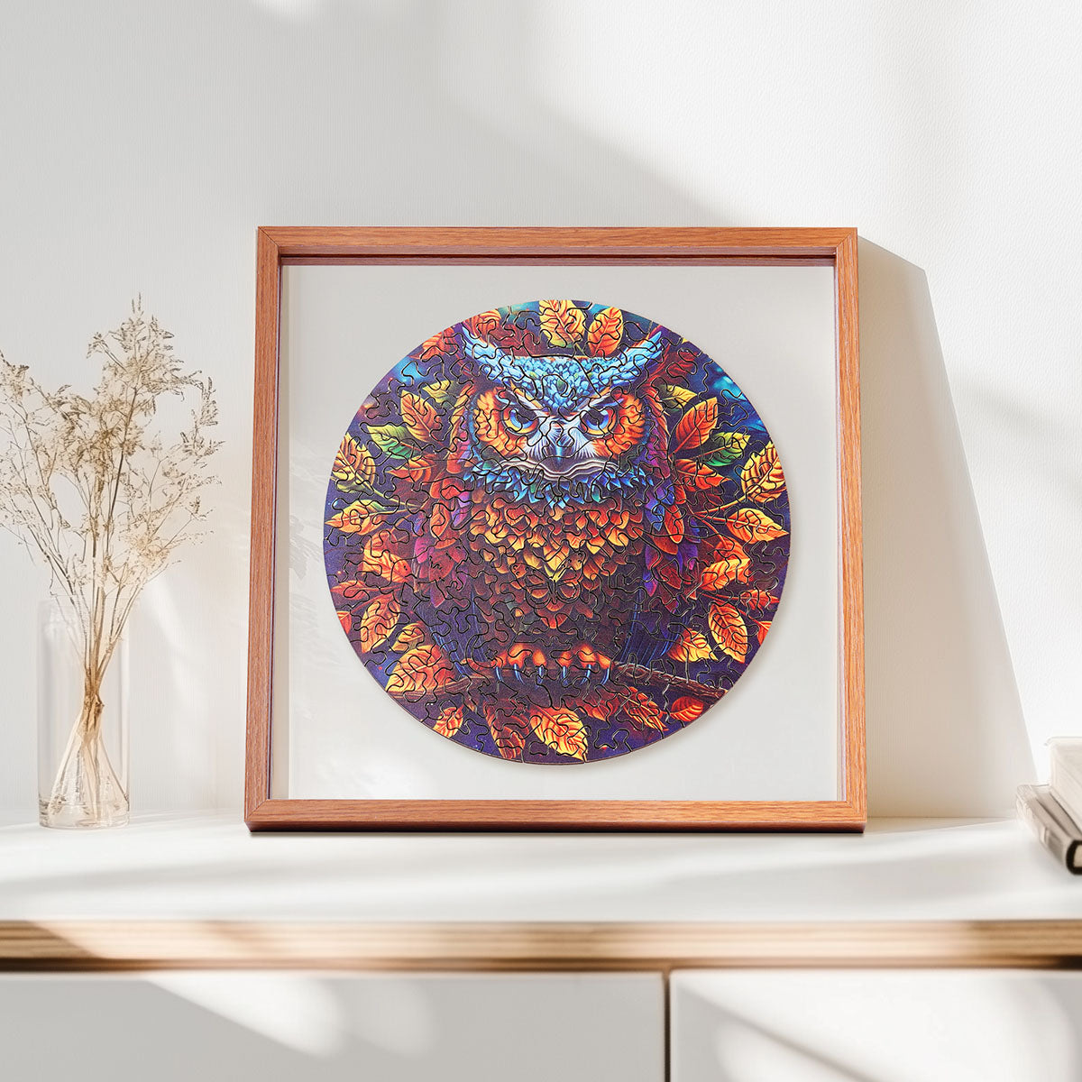 ROBOTIME Moonlight Owl Wooden Jigsaw Puzzle with Frame