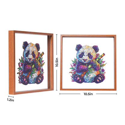 ROBOTIME Floral Panda Wooden Jigsaw Puzzle with Frame