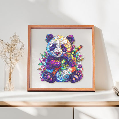 ROBOTIME Floral Panda Wooden Jigsaw Puzzle with Frame