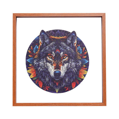ROBOTIME Wolf in the Jungle Wooden Jigsaw Puzzle with Frame