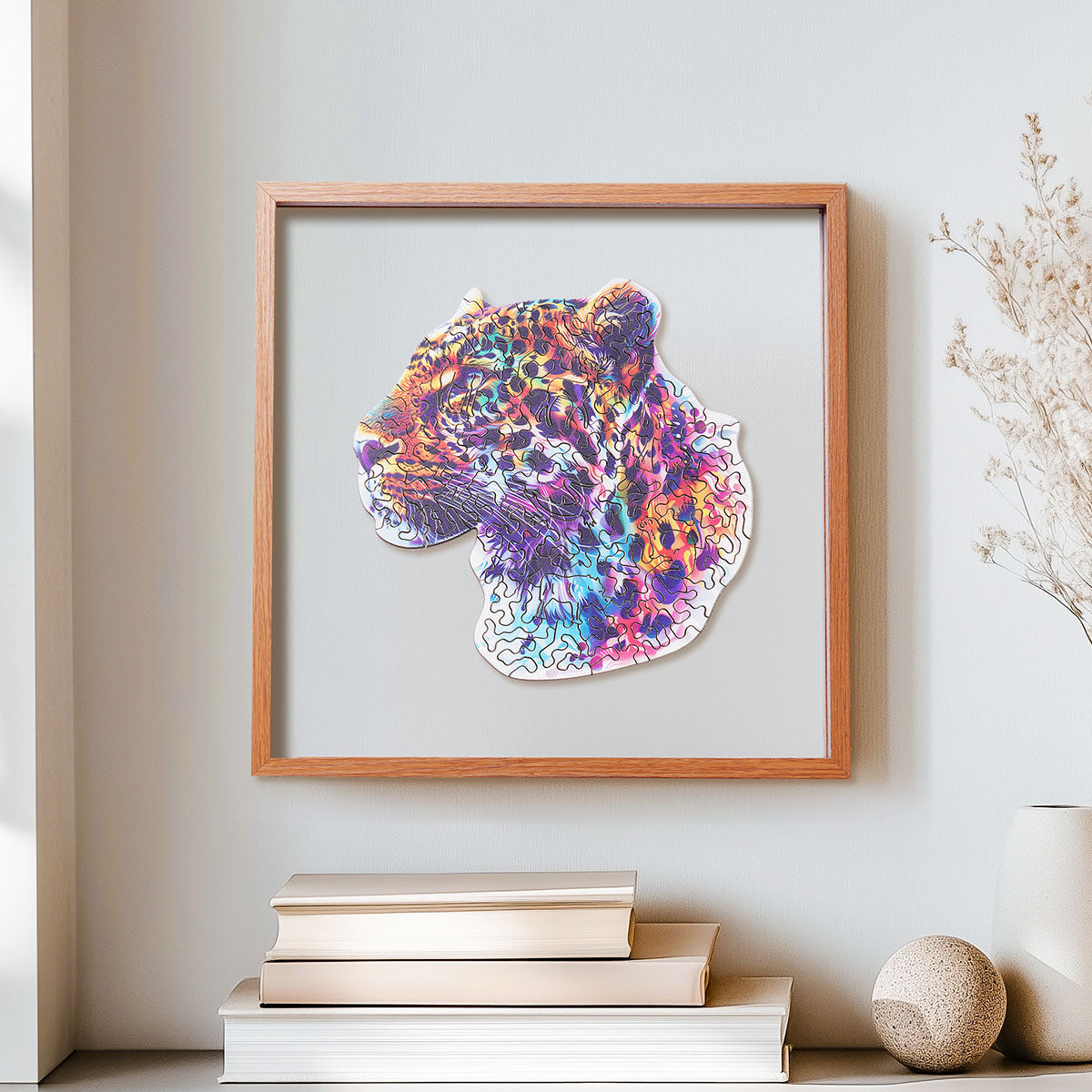 ROBOTIME Fancy Leopard Wooden Jigsaw Puzzle with Frame
