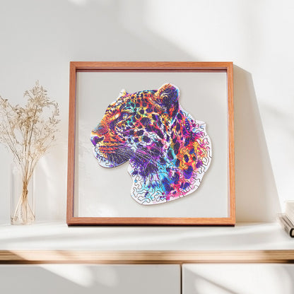 ROBOTIME Fancy Leopard Wooden Jigsaw Puzzle with Frame
