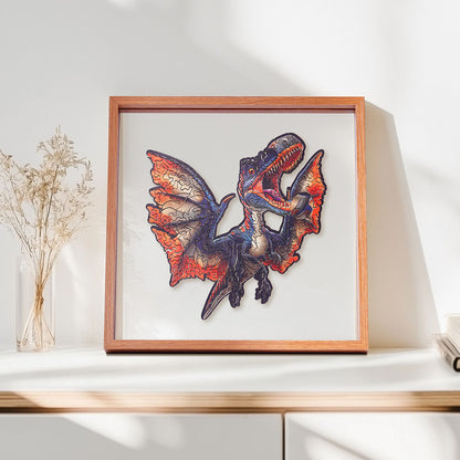 ROBOTIME Fierce Pterosaur Wooden Jigsaw Puzzle with Frame