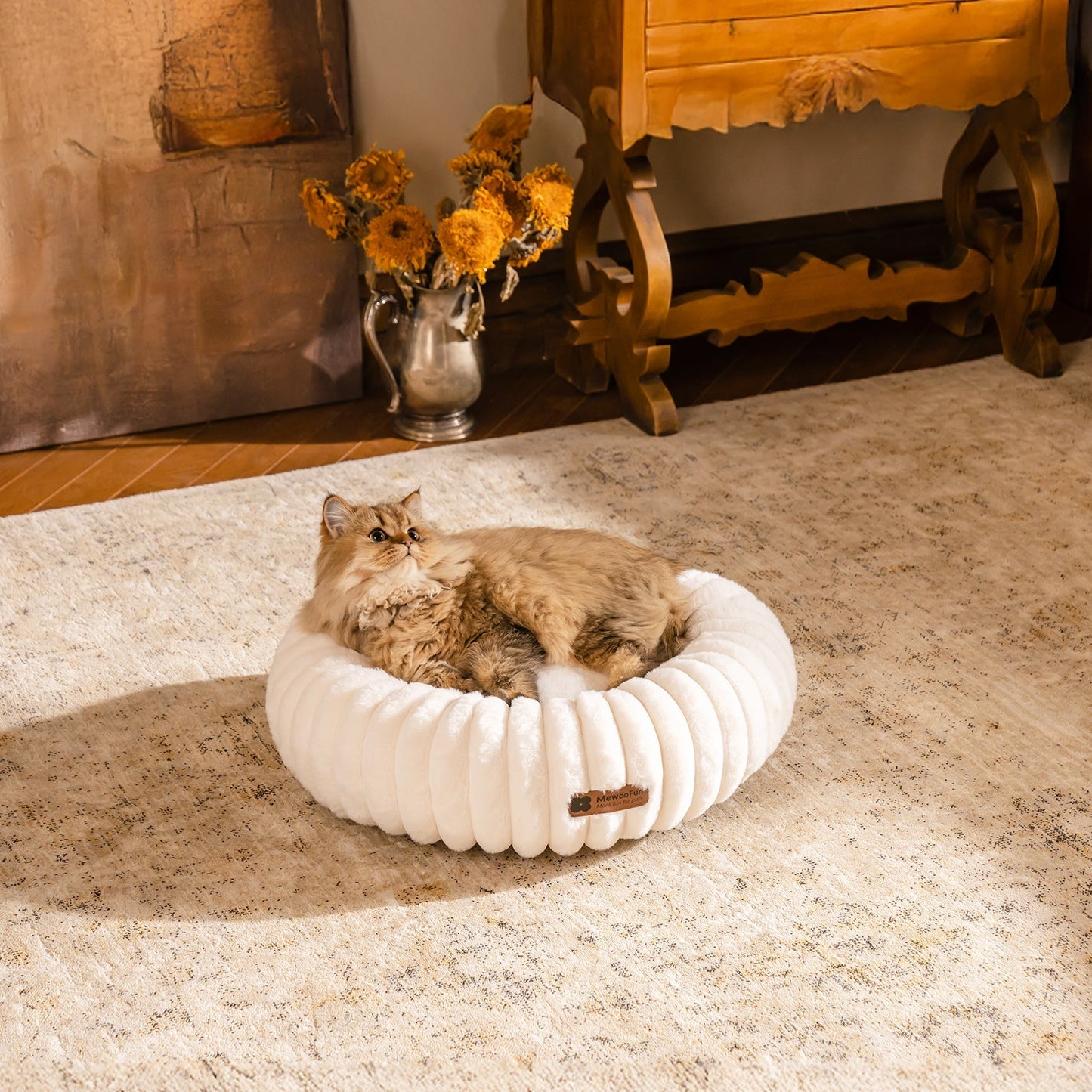 Aspen Fleece Cat & Dog Donut Bed