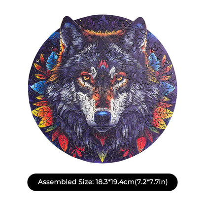 ROBOTIME Wolf in the Jungle Wooden Jigsaw Puzzle with Frame