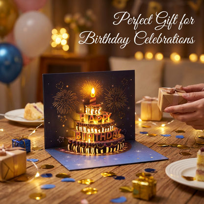 🎉 LIGHTS & SOUND Pop-Up Happy Birthday Card 🎂🎶
