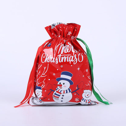 🎁 Christmas Drawstring Gift Bags🎄 — Assorted Sizes for Easy Holiday Wrapping