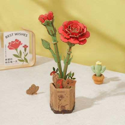 Rowood DIY Wooden Flower Bouquet 3D Wooden Puzzle TW01H