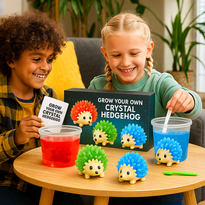 💎Hedgie Crystal Growing Kit – Colorful Hedgehog with Sparkly Crystals in 24H