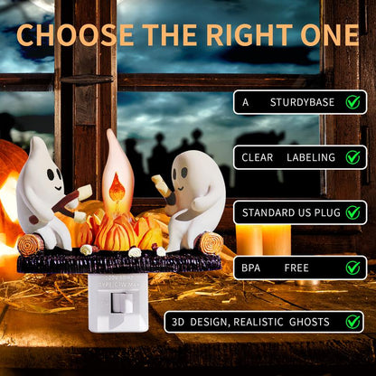 👻Ghost Campfire Flickering Nightlight
