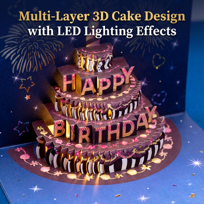 🎉 LIGHTS & SOUND Pop-Up Happy Birthday Card 🎂🎶