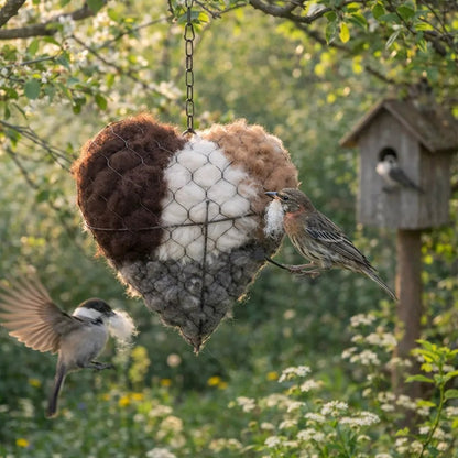 💗Valentine's Day Sale💗Handmade Alpaca Fiber Bird Nesting Heart for Birds🕊️