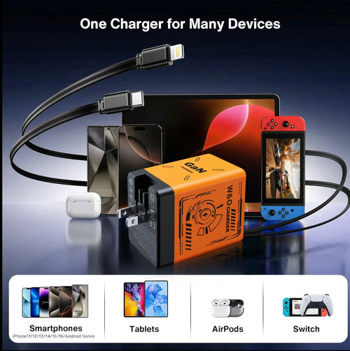 ⏰Limited stock!🔥W&O 2-in- GaN  Fast Charger