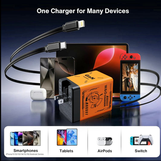 ⏰Limited stock!🔥W&O 2-in- GaN  Fast Charger