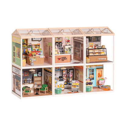 Rolife Super Creator Plastic Diy Mini House 6 in 1 Six Grid