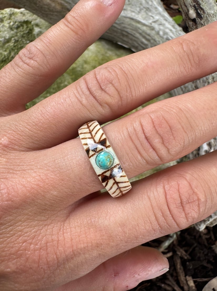 🔥💍Exquisitely Hand-Carved Ring 🌏Made from Natural Materials