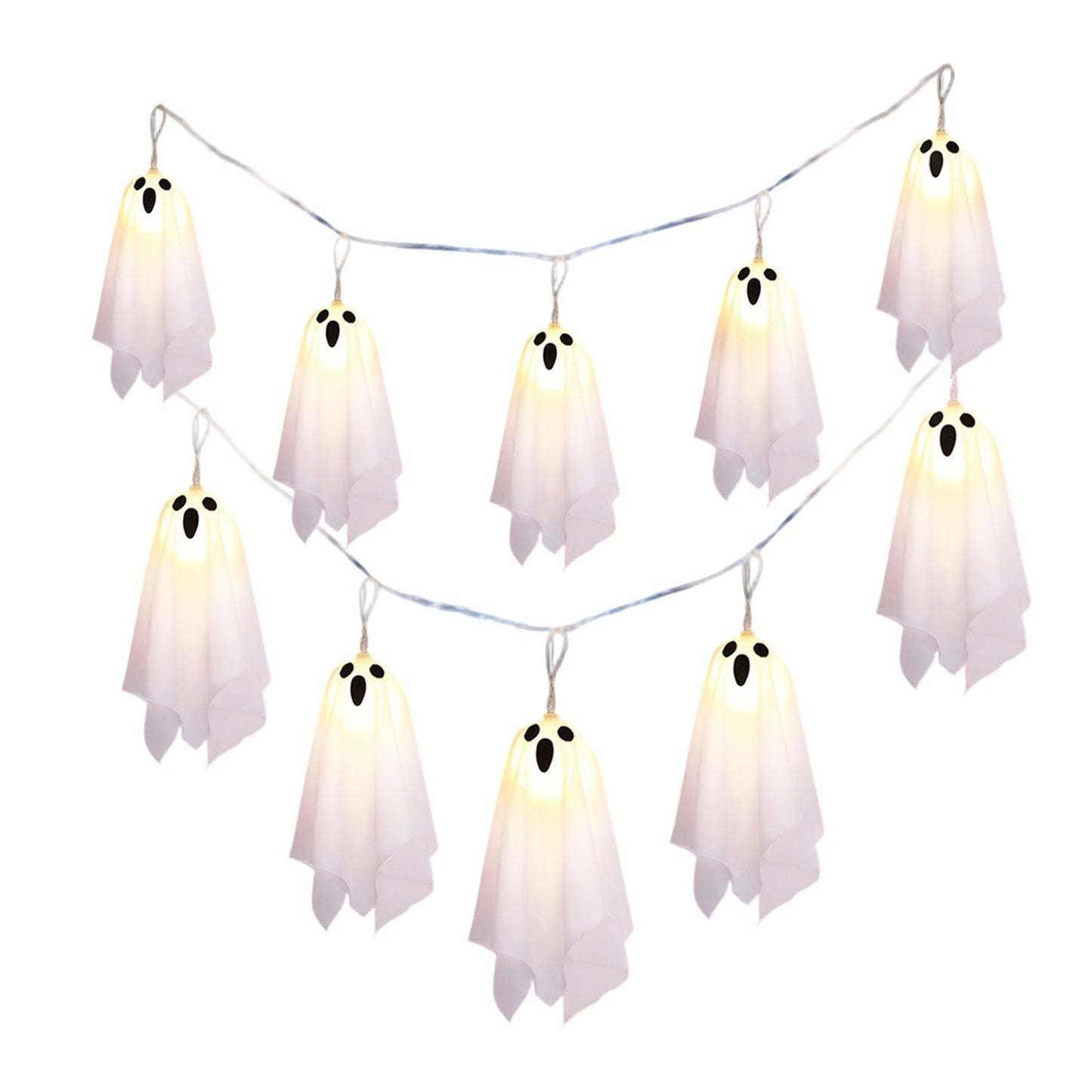 👻 Halloween Special! Ghost String Lights: Light up your fun Halloween night!