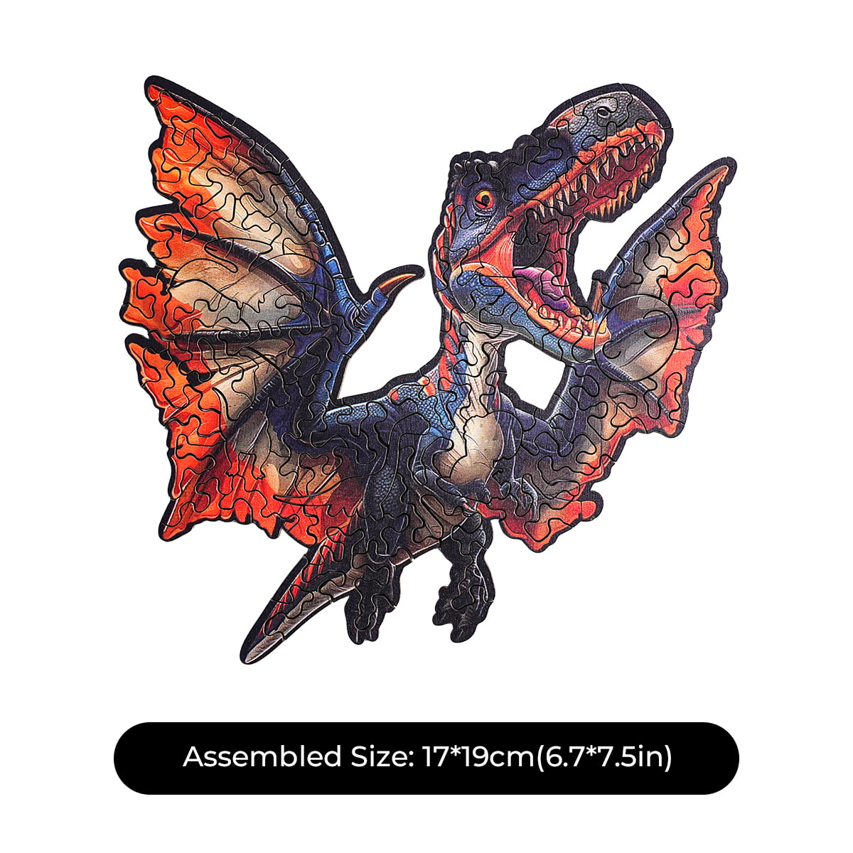 ROBOTIME Fierce Pterosaur Wooden Jigsaw Puzzle with Frame