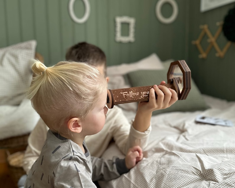 Handmade Wooden Kaleidoscope DIY Toy