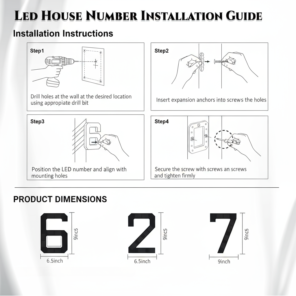 🔥Hot Sale 49% OFF🎁✨ Solar Lighted House Number - Waterproof LED Address Sign