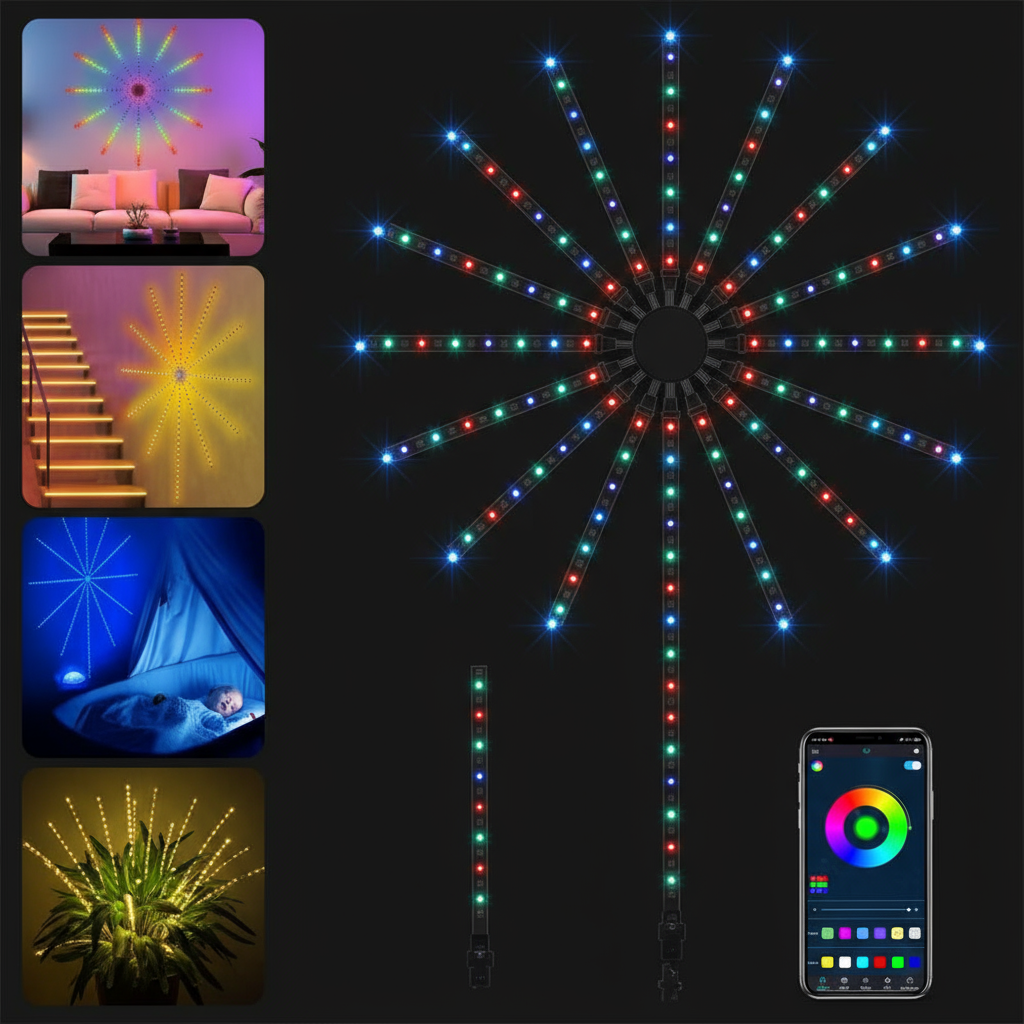 🎆 Christmas Sale – 50% OFF 🎁 Firework LED Light Strip for Stunning Room & Holiday Décor! 💡