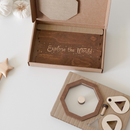 Handmade Wooden Kaleidoscope DIY Toy