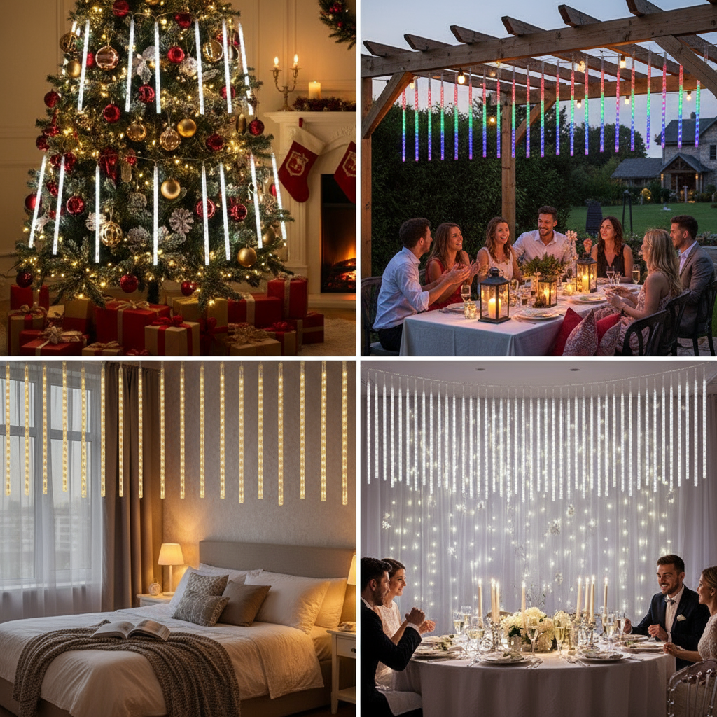 🎇 Christmas Flash Sale 🎁 49% OFF ✨LED Meteor Rain Lights — Perfect for Christmas Trees & Outdoor Displays!