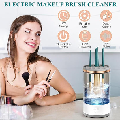 30-second Automatic Makeup Brush Cleaner for Ageless Skin & Pristine Makeup